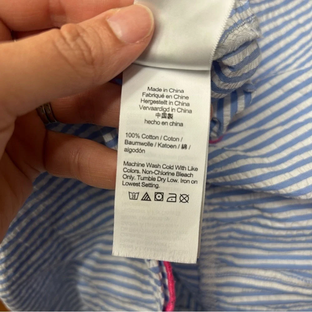 J. Crew Factory girls seersucker dress‎